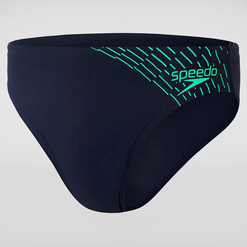 Speedo - Men's Medley Logo 7cm Brief - Blue/Green
