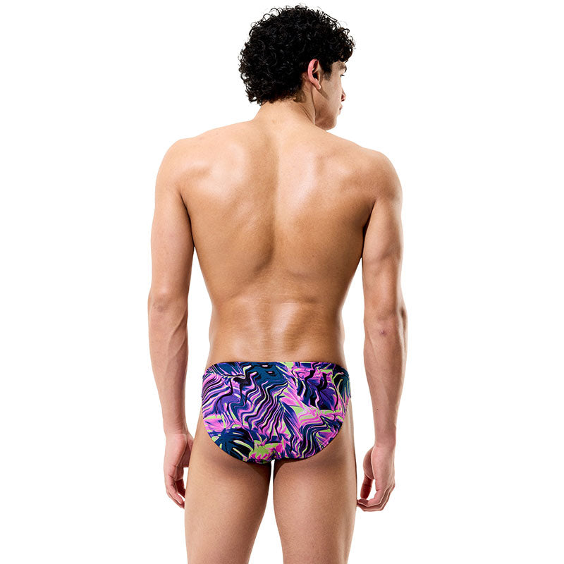 Speedo - Men's Printed Brief - Techno Jungle/Orchid Shine