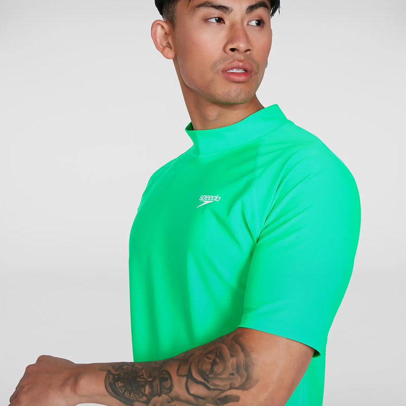 Speedo - Men's Short Sleeved Swim Tee - Green