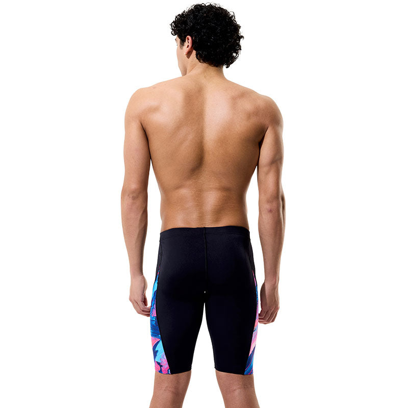 Speedo - Mens Spliced Printed Jammer - Brushy Glitch/Black