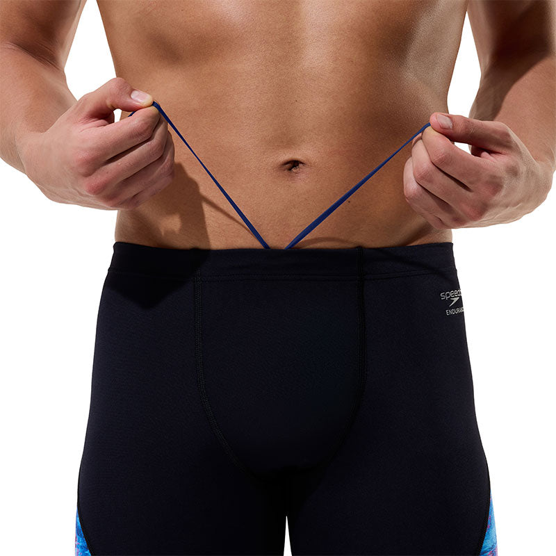 Speedo - Mens Spliced Printed Jammer - Brushy Glitch/Black
