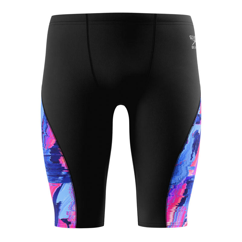 Speedo - Mens Spliced Printed Jammer - Brushy Glitch/Black