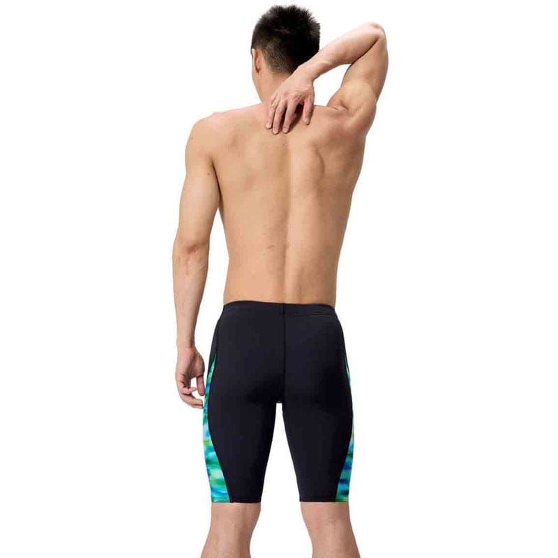 Speedo - Mens Spliced Printed Jammer - Sunset Grove/Black