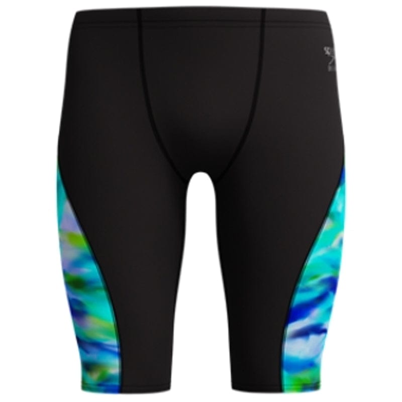 Speedo - Mens Spliced Printed Jammer - Sunset Grove/Black