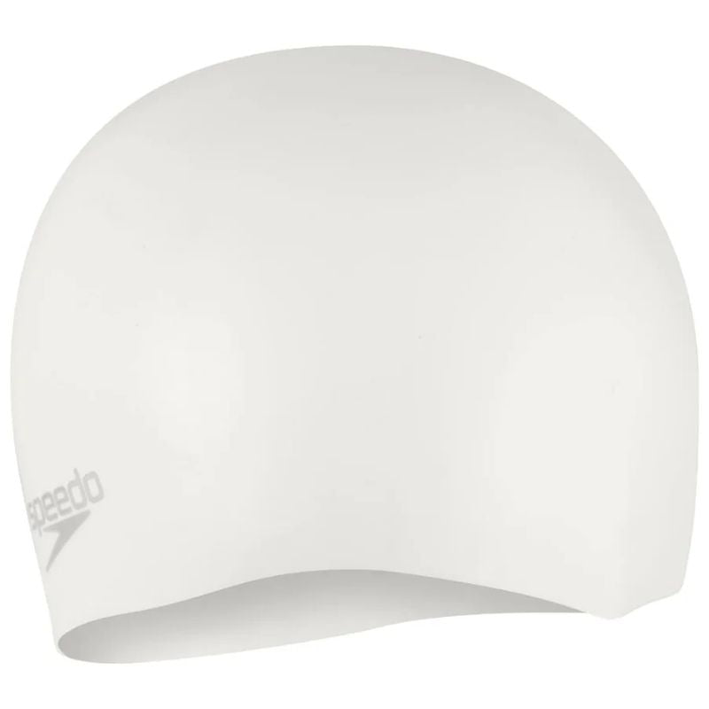 Speedo - Unisex Plain Moulded Silicone Cap - White/Silver