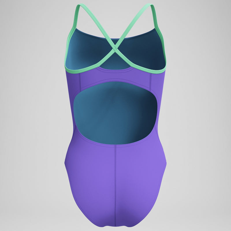 Speedo - Women's Club Training Solid Flyback 2.0 Swimsuit - Purple/Green