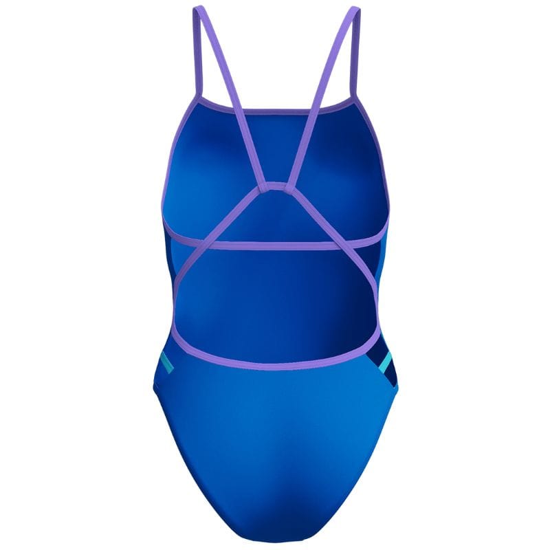 Speedo - Women's Club Training Solid Tri Back Swimsuit - Lagoon Blue