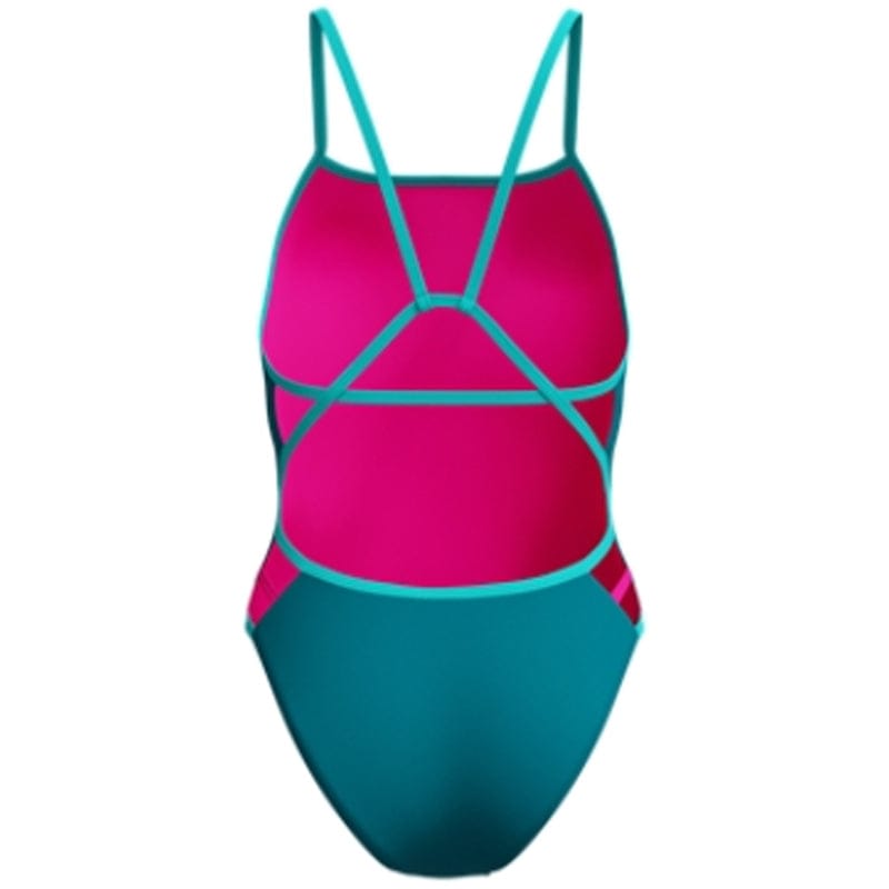 Speedo - Women's Club Training Solid Tri Back Swimsuit - Peacock