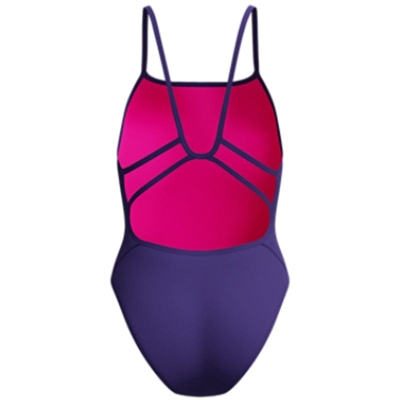 Speedo - Women's Club Training Solid Web Back Swimsuit - Acai Purple