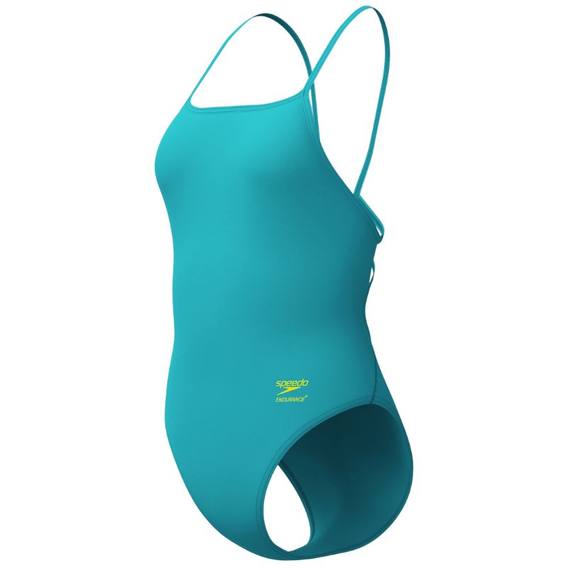 Speedo - Women's Club Training Solid Web Back Swimsuit - Turquiose