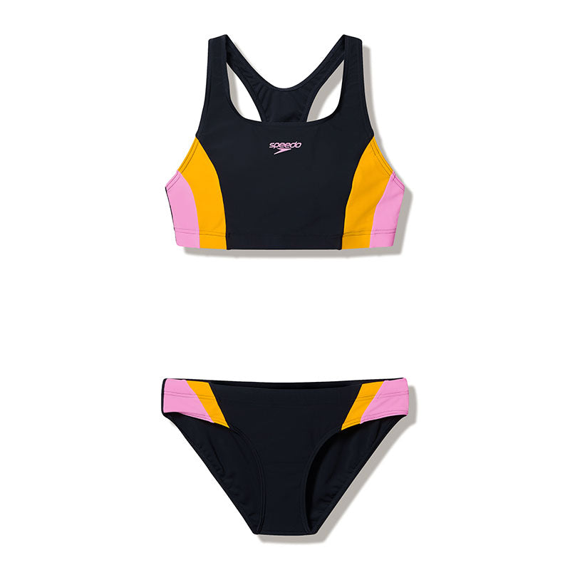 Speedo - Women's Colourblock Splice 2.0 Bikini - Anthracite/Creamsicle/Hope