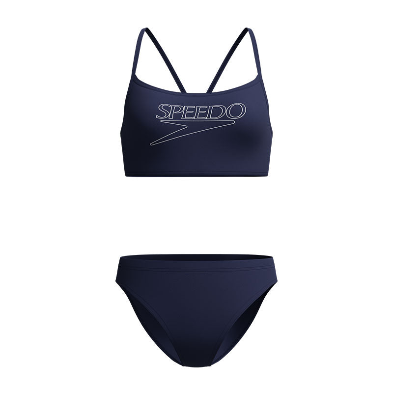 Speedo - Women's Endurance+ Logo Thinstrap Bikini Set - Peacoat