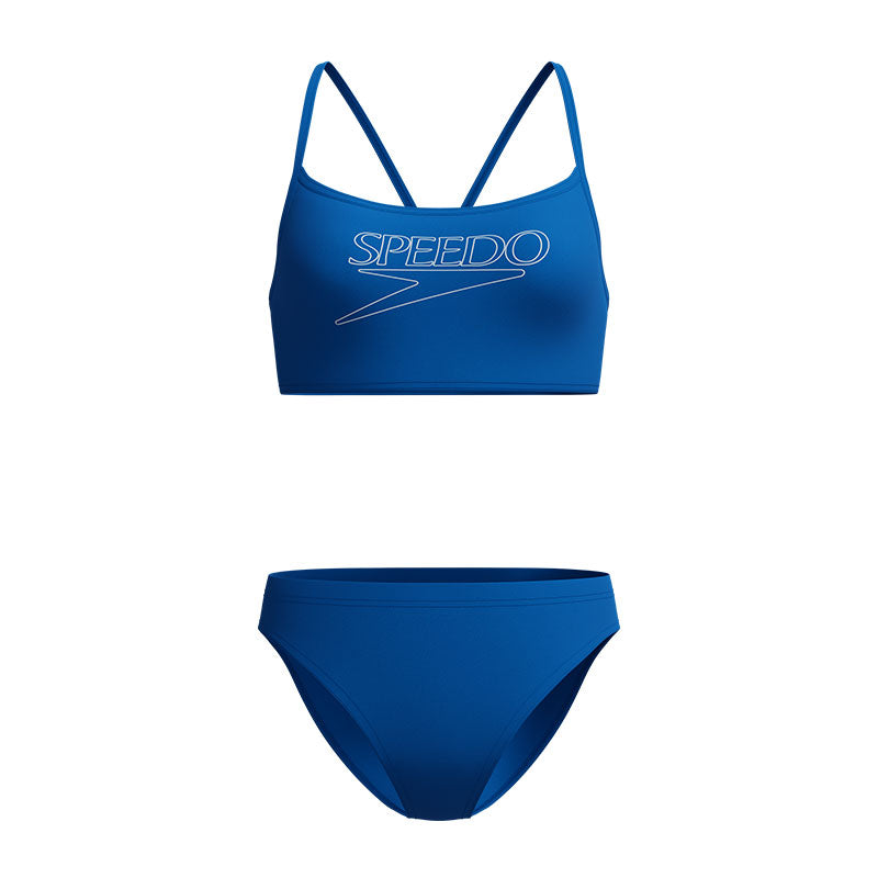 Speedo - Women's Endurance+ Logo Thinstrap Bikini Set - Turkish Sea