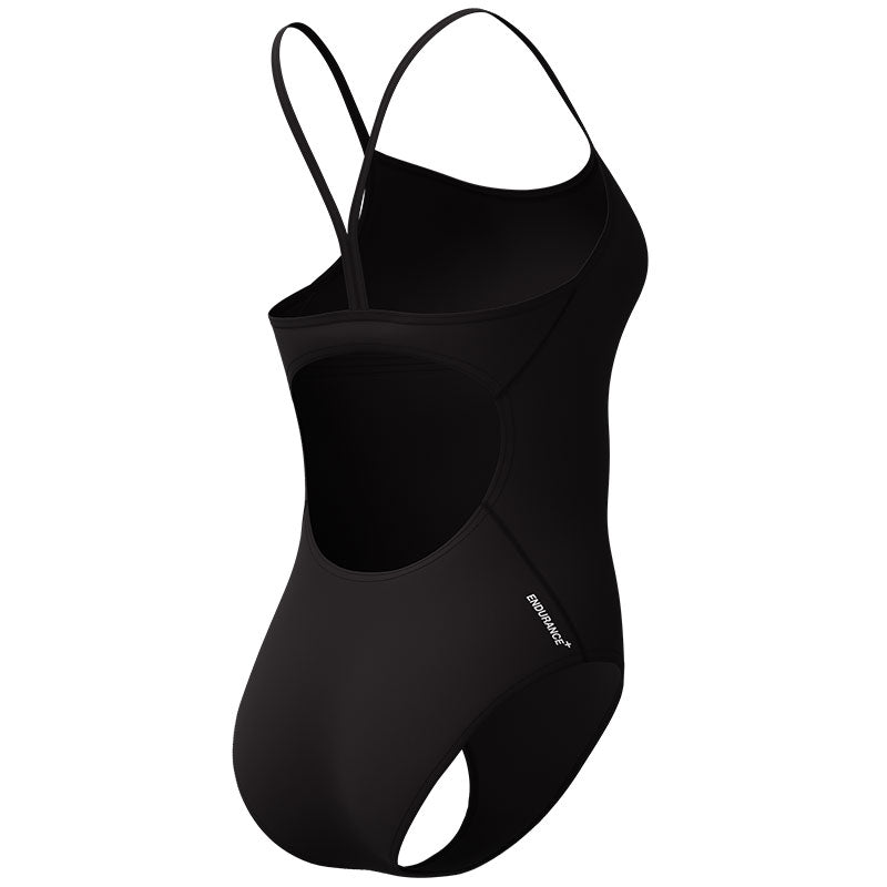 Speedo - Women's Endurance+ Logo Thinstrap Swimsuit - Anthracite