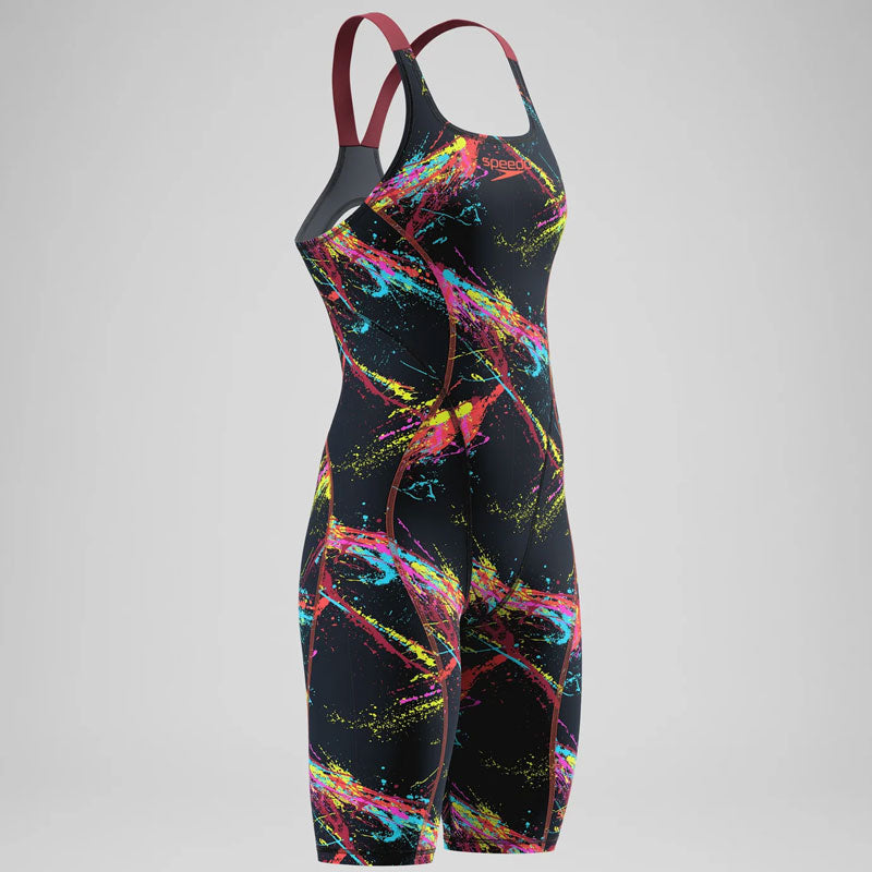 Speedo - Women's Fastskin HyperSpark Printed Openback Kneeskin - Electric Strata