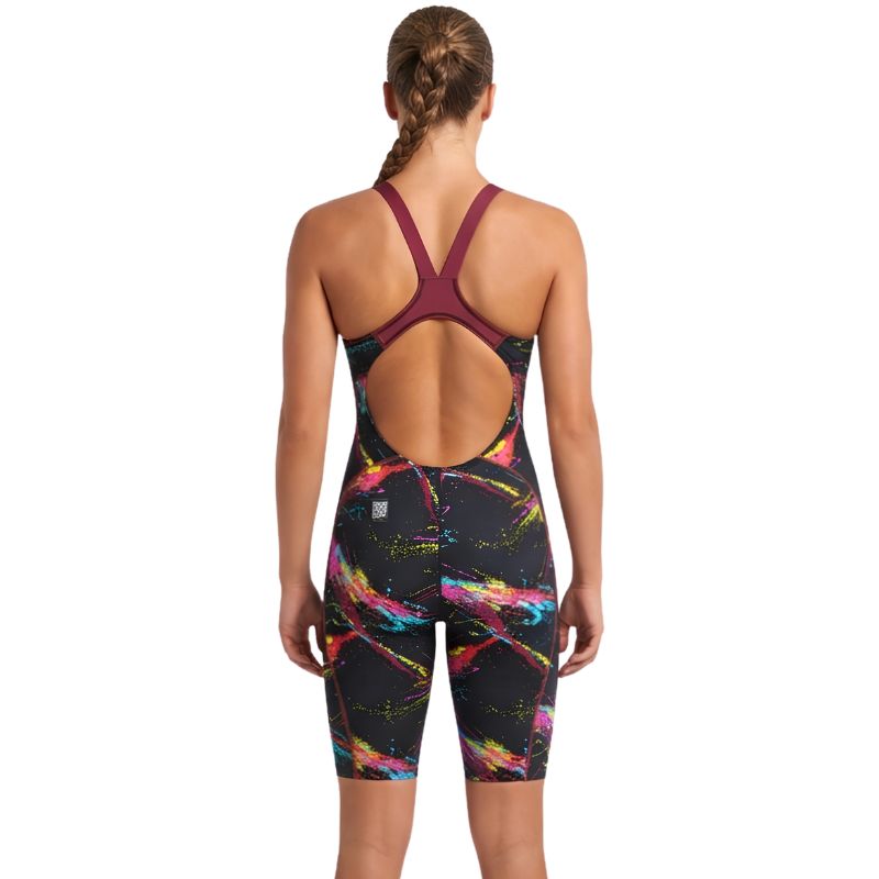Speedo - Women's Fastskin HyperSpark Printed Openback Kneeskin - Electric Strata