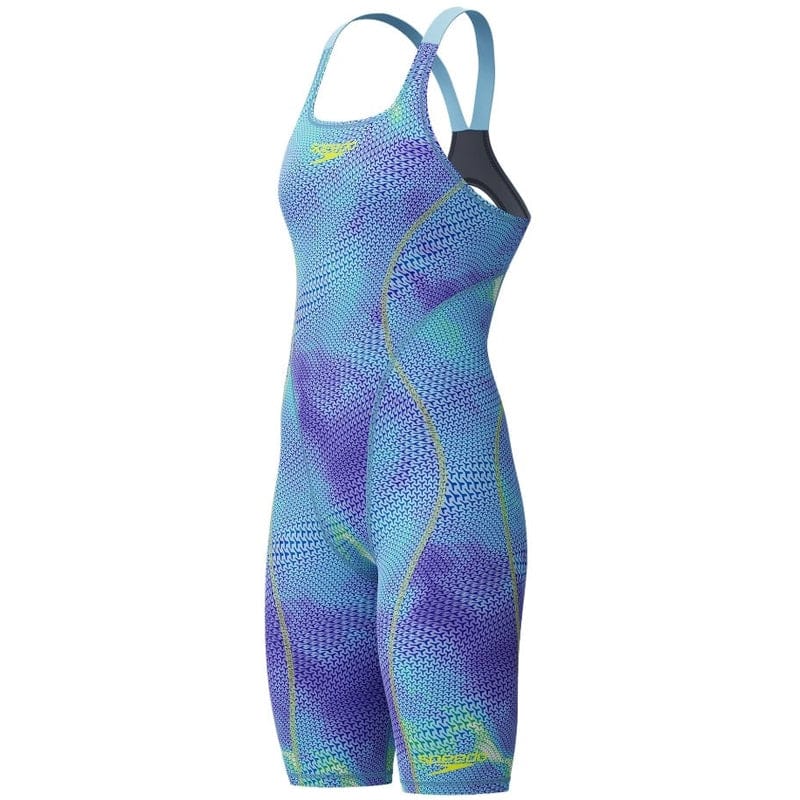 Speedo - Women's Fastskin HyperSpark Printed Openback Kneeskin - Under Current/Sugar Blue