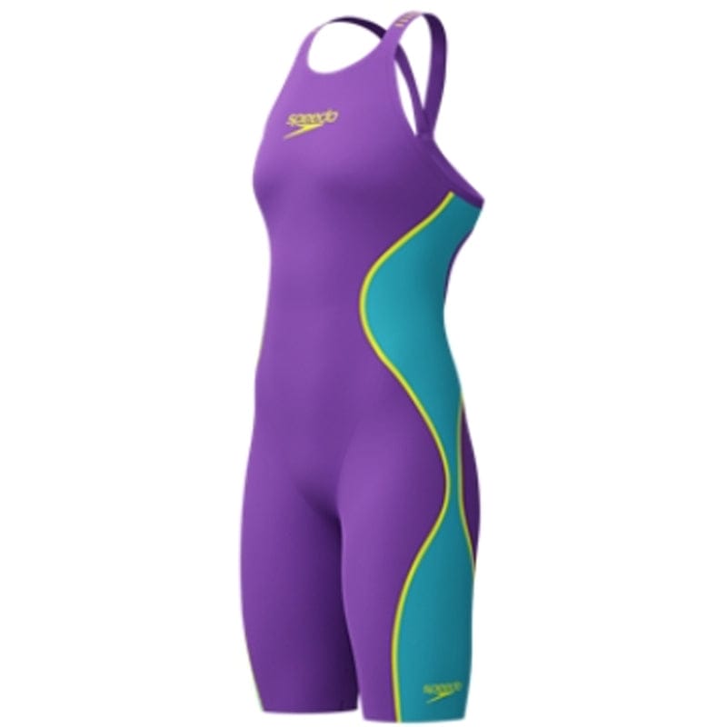 Speedo - Women's Fastskin LZR Pure Intent 2.0 Openback Kneeskin - Galaxy Grape/Mayan Blue/Hyper Yellow