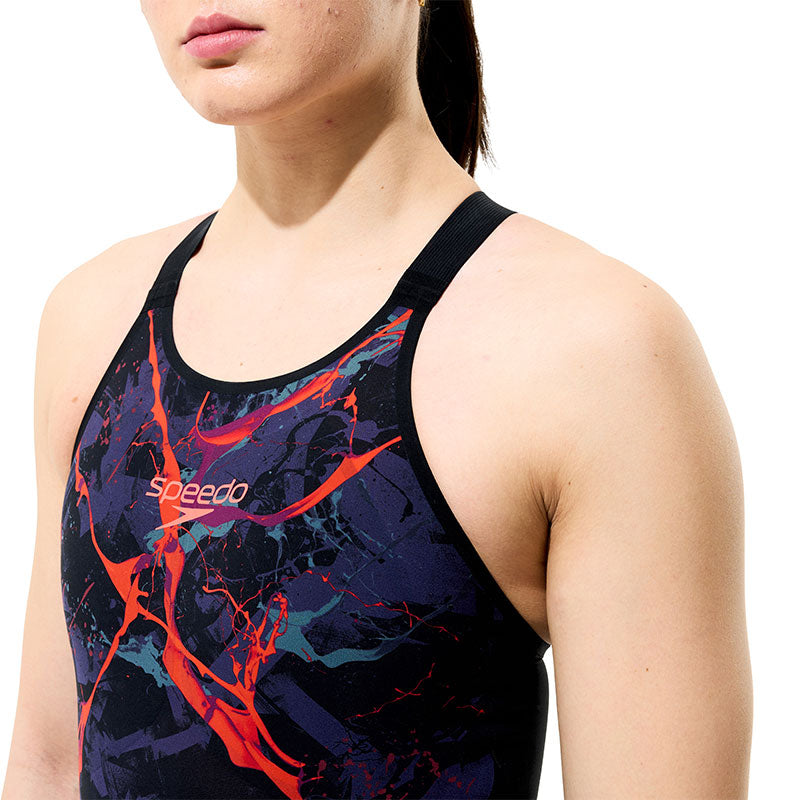 Speedo - Women's Fastskin LZR Pure Valor 2.0 Closedback Kneeskin - Black Ember/Black Ml