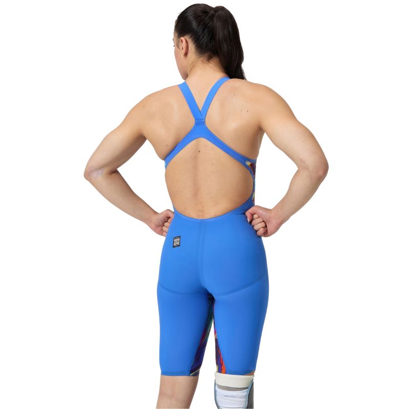 Speedo - Women's Fastskin LZR Pure Valor 2.0 Openback Kneeskin - Dark Blue/Pink