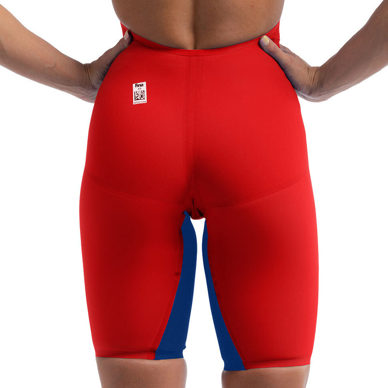 Speedo - Women's Fastskin LZR Pure Valor 2.0 Openback Kneeskin - Red/Blue