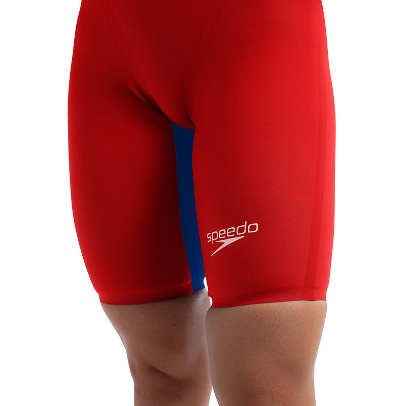 Speedo - Women's Fastskin LZR Pure Valor 2.0 Openback Kneeskin - Red/Blue