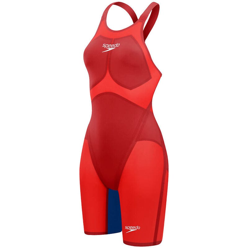 Speedo - Women's Fastskin LZR Pure Valor 2.0 Openback Kneeskin - Red/Blue
