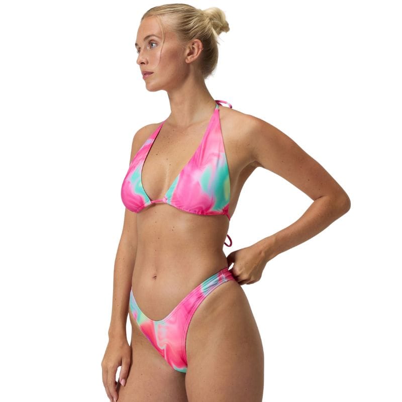 Speedo - Women's FLU3NTE Printed Convertible Bikini Top - Pink/Coral