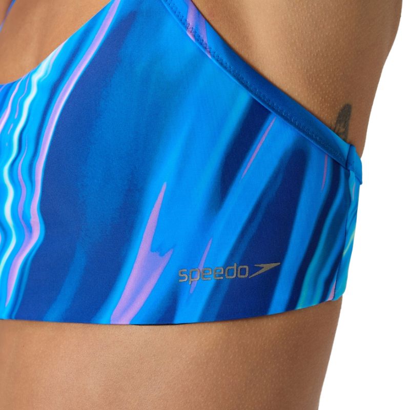 Speedo - Women's Printed Bikini Top - Blue/Teal