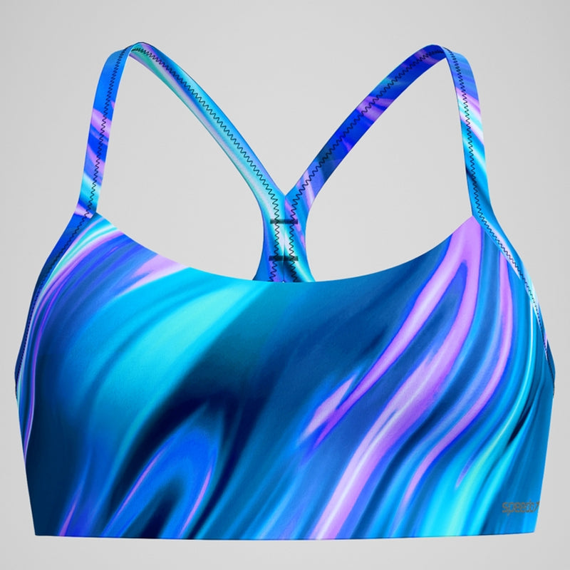 Speedo - Women's Printed Bikini Top - Blue/Teal