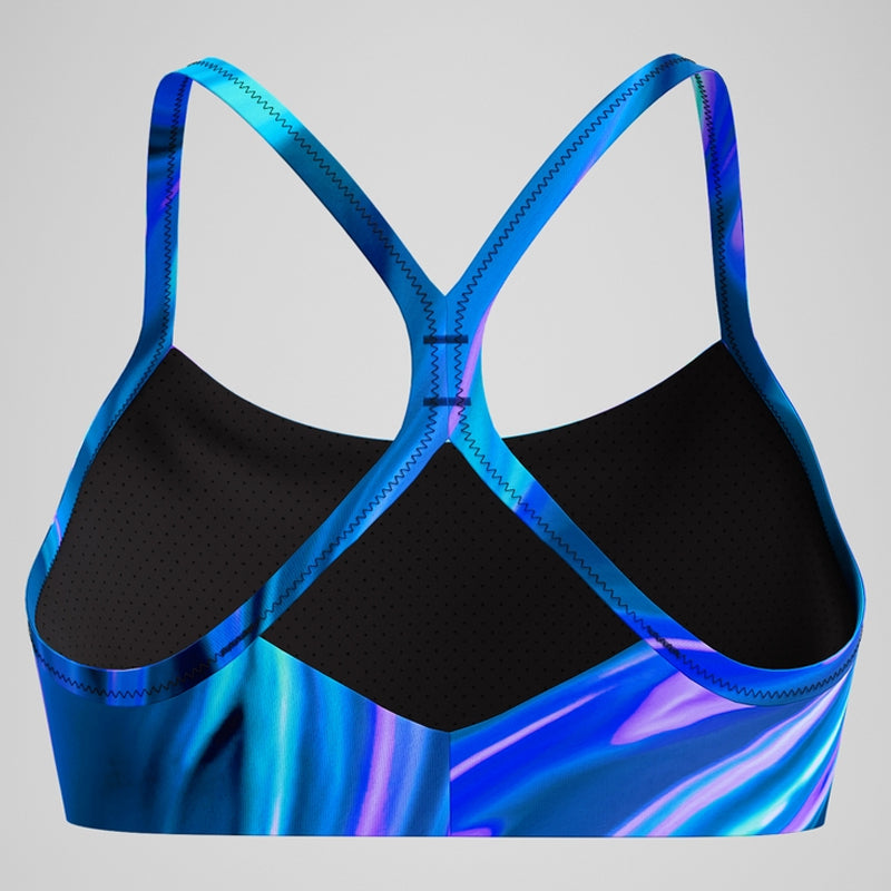 Speedo - Women's Printed Bikini Top - Blue/Teal