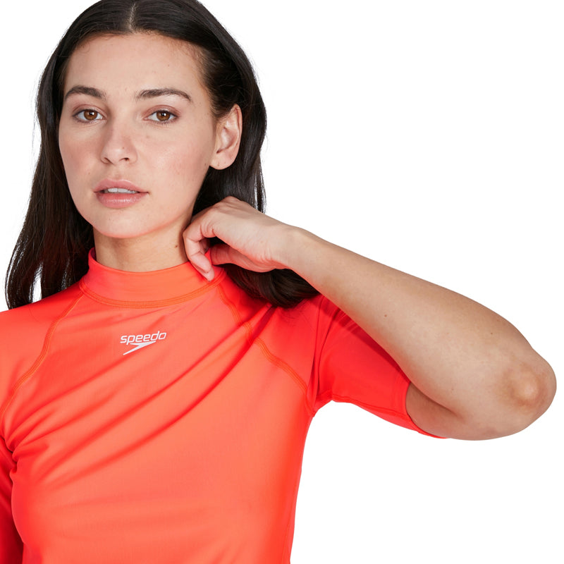 Speedo - Womens Short Sleeve Rash Top - Siren Red