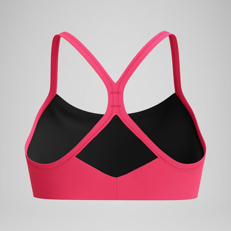Speedo - Women's Solid Racerback Bikini Top - Dark Pink