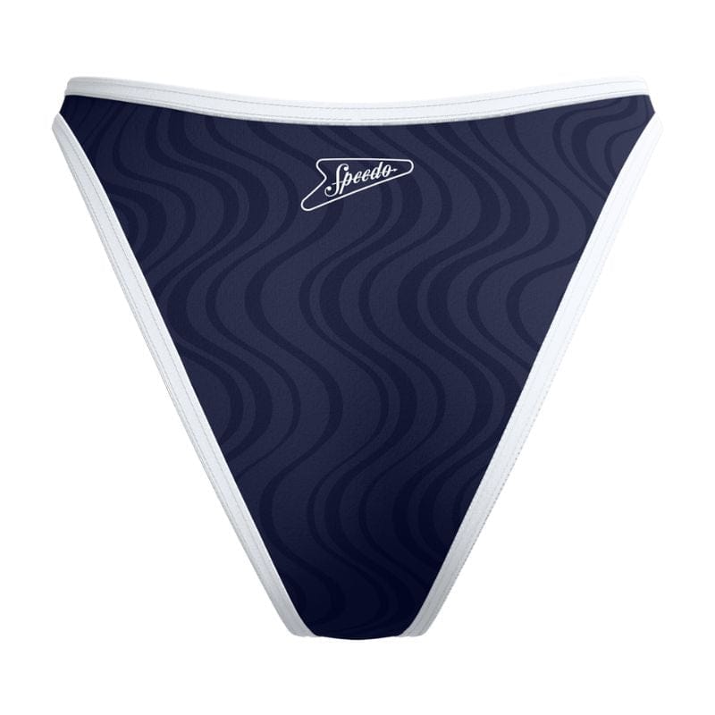 Speedo - Women's Texture Scoop Bikini Bottom - Navy/White