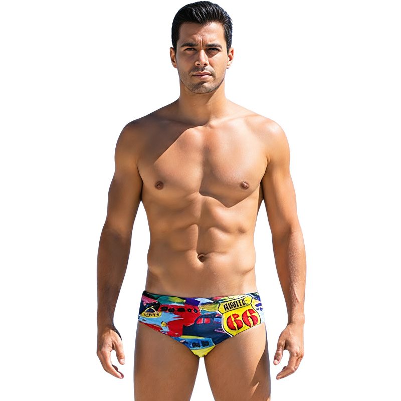 Turbo - Route 66 - Mens Swimming Trunks