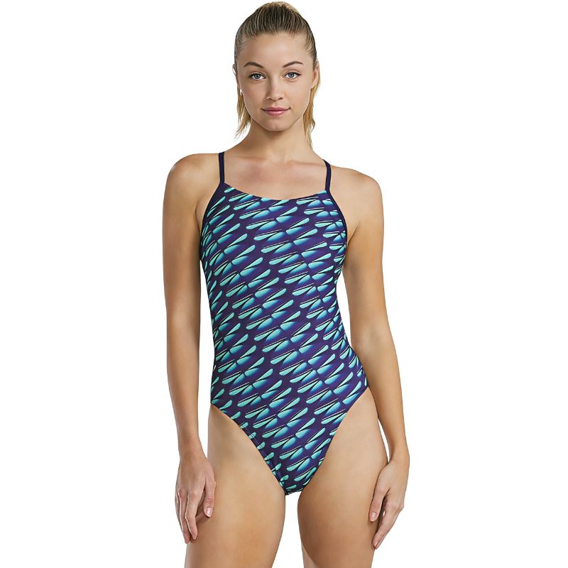 TYR - Dragonflyte Women's Cutoutfit Swimsuit - Green/Navy
