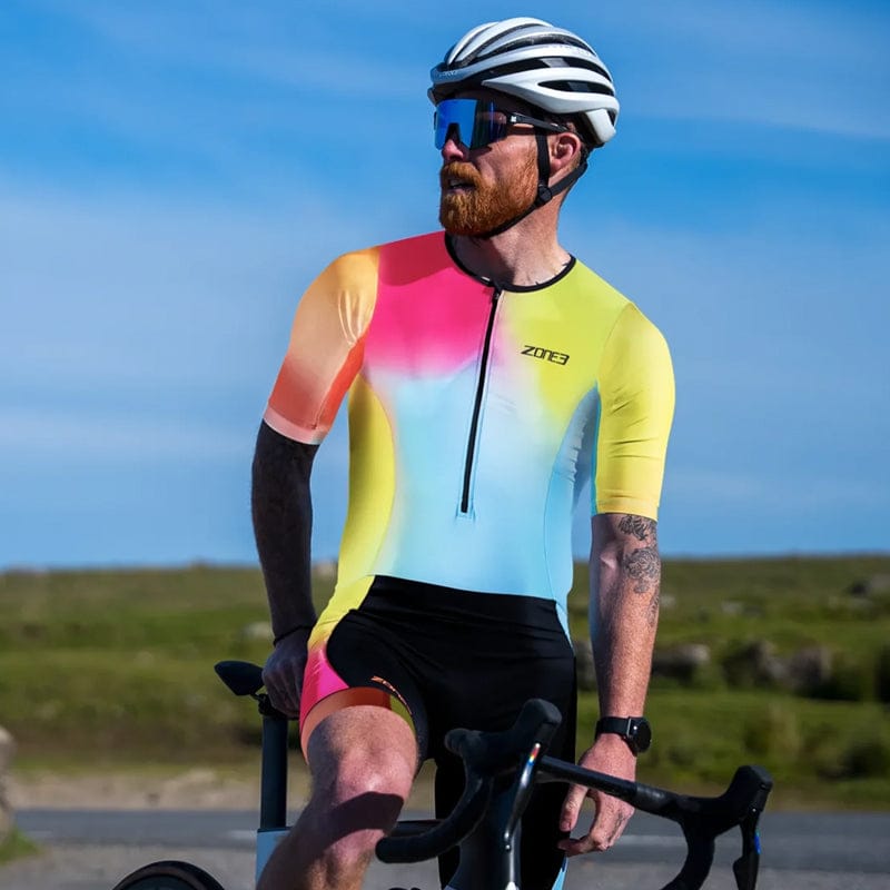 Zone3 - Men's Activate+ Short Sleeve Trisuit - Neon/Black