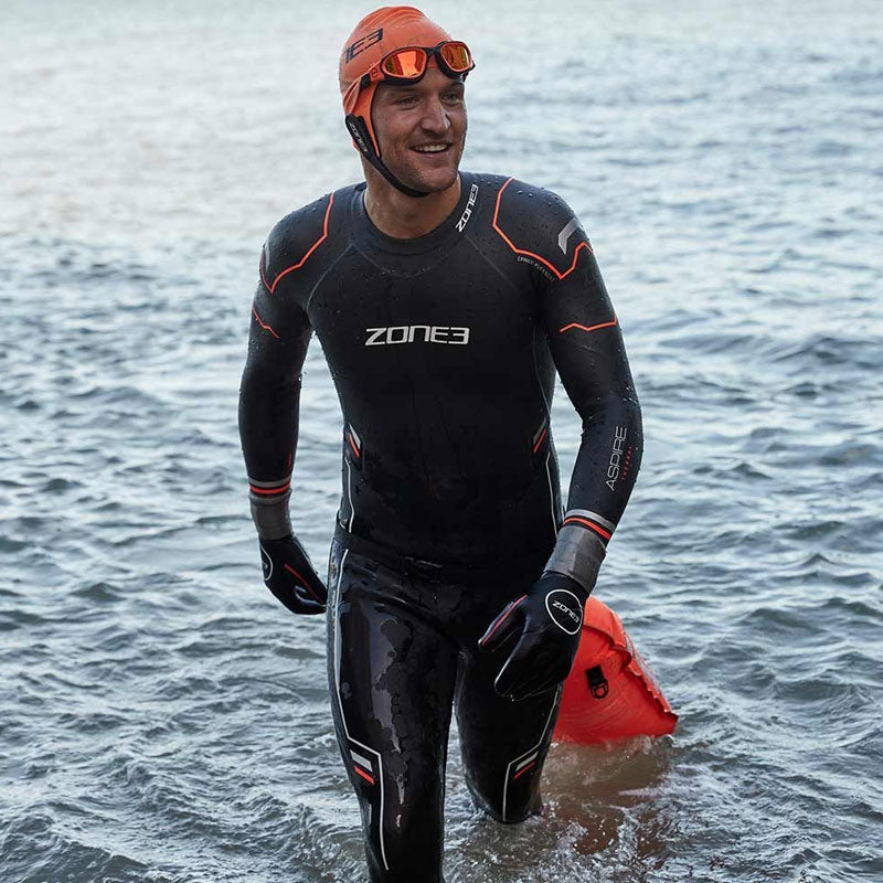 Zone3 - Mens Thermal Aspire Wetsuit - Black/Orange