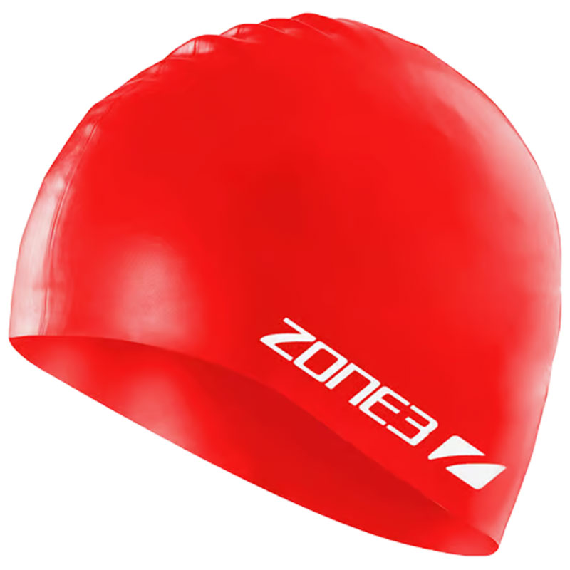 Zone3 - Silicone Swim Cap - Hi-Vis Red