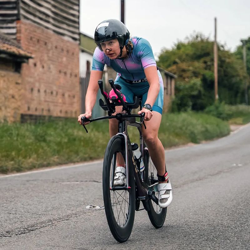 Zone3 - Women's Activate Short Sleeve Trisuit - Teal/Pink