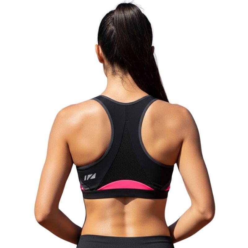 Zone3 - Women's Performance Culture Crop Top - Black/Coral