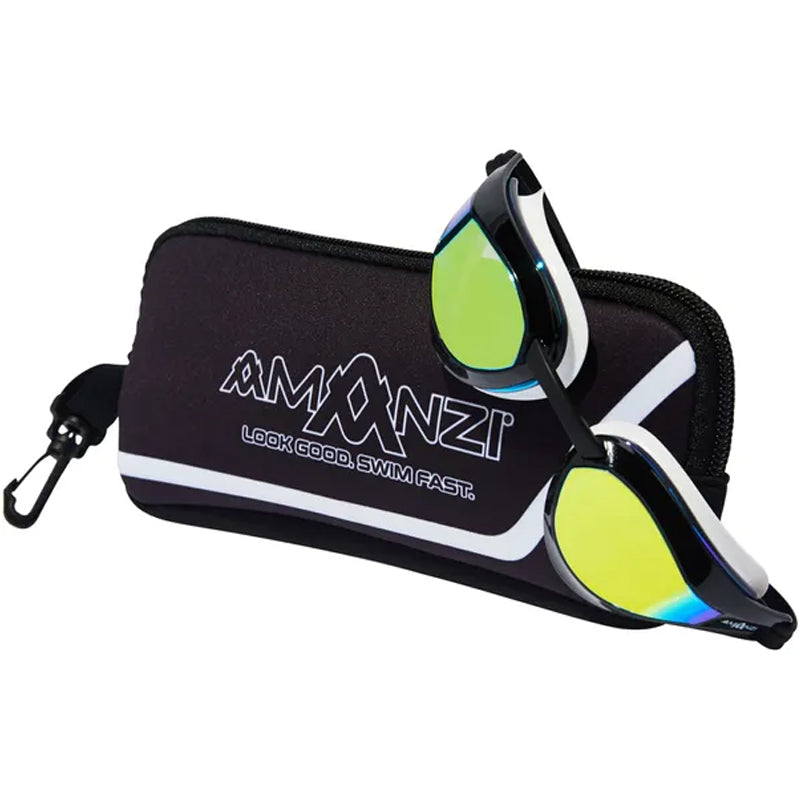 Amanzi - Dominate Prismatic Mirror Goggles - Black/White
