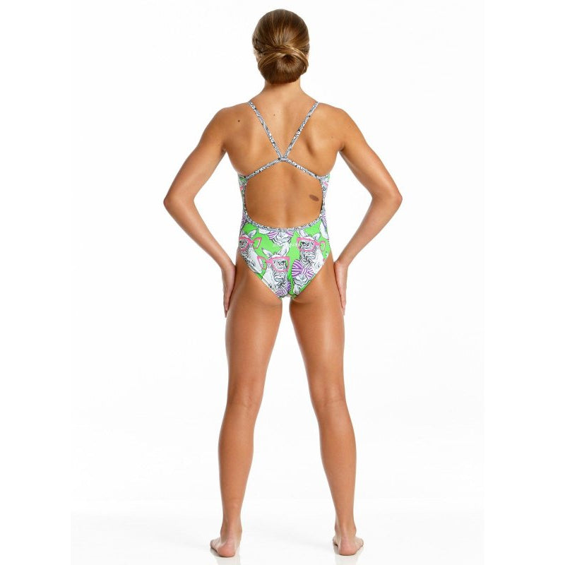 Amanzi - Zany Zebra Girls One Piece Swimsuit