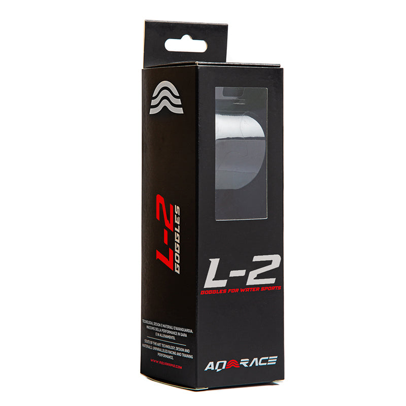 Aquarapid - L2/CZ Mirrored Racing Goggles - Black/Red