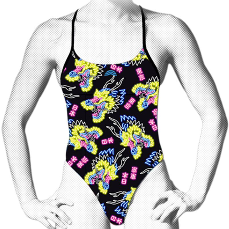 Aquarapid Womens Sirio Japan Speed Back Printed Swimsuit Aqua Swim Supplies 2282