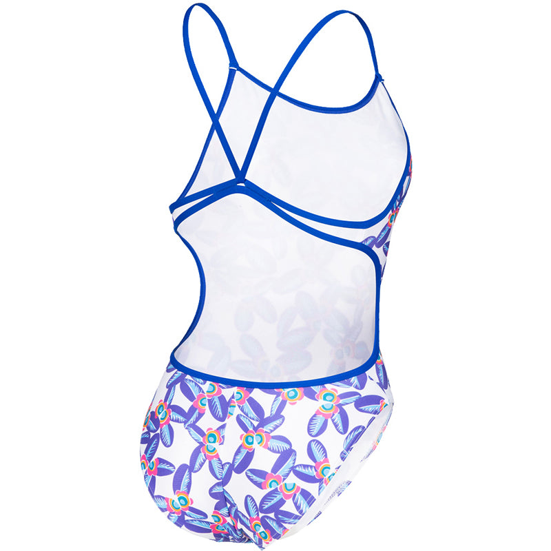 Arena - Allover Lace Back Ladies Swimsuit - Blue/Multi