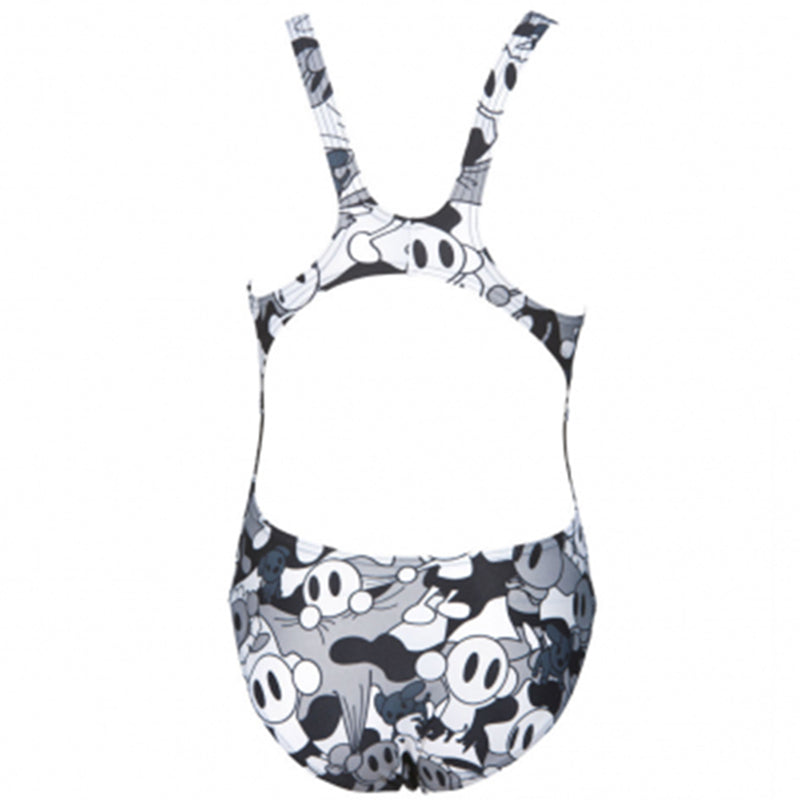 Arena - Camo Kun Open Back Girls Swimsuit - Black