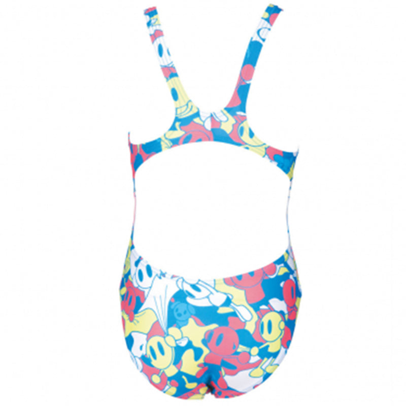 Arena - Camo Kun Open Back Girls Swimsuit - Royal