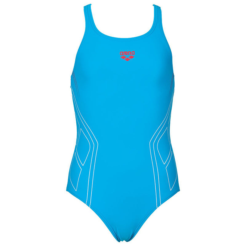 Arena - Caraiva Pro Back Junior Swimsuit - Turquoise/Red