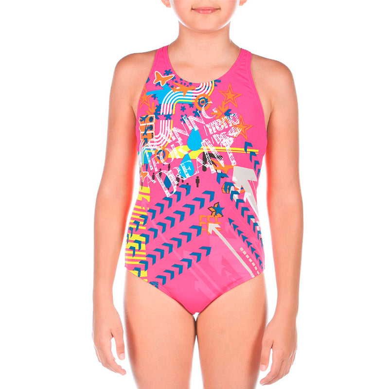 Arena - Circus Swim Pro Back Junior Swimsuit - Mango/Violet